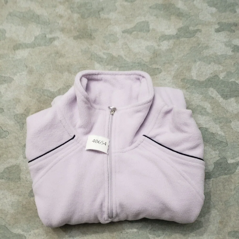 Vintage Nike Top Womens Large Purple Long Sleeve Silver Tag Quarter Zip